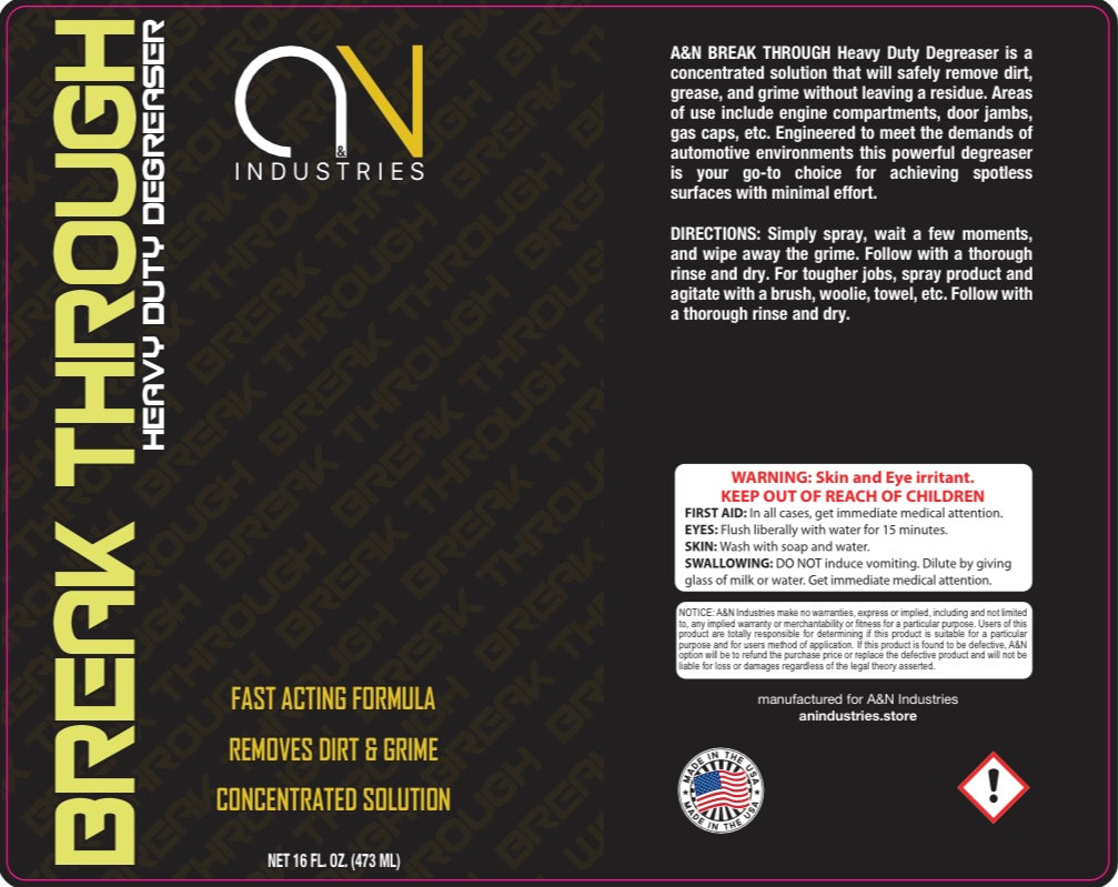 Desengrasante resistente A&N Break Through